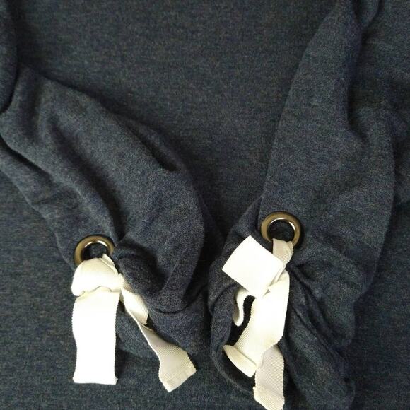 Simply Vera Vera Wang Navy Sweater L Tie Sleeve Pullover Top - Picture 6 of 9
